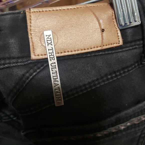 NIX Low Rise Skinny Fit Jeans Womens 26 Black Denim Whimsigoth BodyCon - Picture 7 of 7